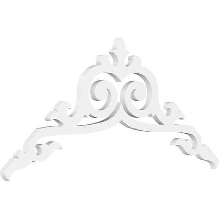 Ekena Millwork Pitch Baile Architectural Grade PVC Gable Pediment, 48"W x 20"H x 1"P (10/12) GPP048X020X100BAI